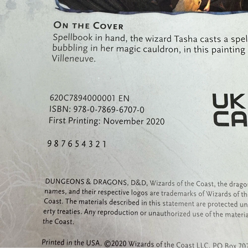 D&D 5E Tasha’s Cauldron of Everything Limited Edition Alt Cover First Edition